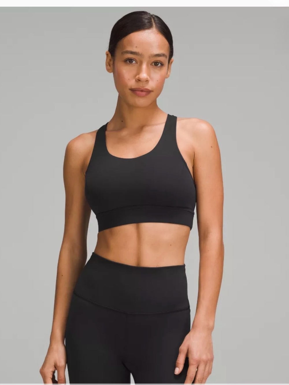 Lululemon Everlux Training Sports Bra Size 8 Black Medium Support